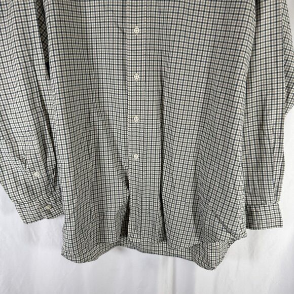 Ralph Lauren Blake Dress Shirt Men's XL Brown Blue Plaid Button Up Long Sleeve - Picture 3 of 11